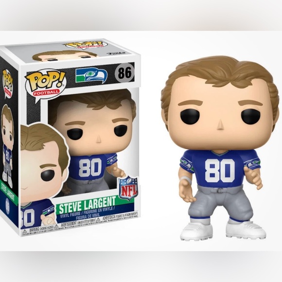 SOLD NEW Funko Pop! Steve Largent #86 Seattle Seahawks NFL Football Throwback - Picture 2 of 9